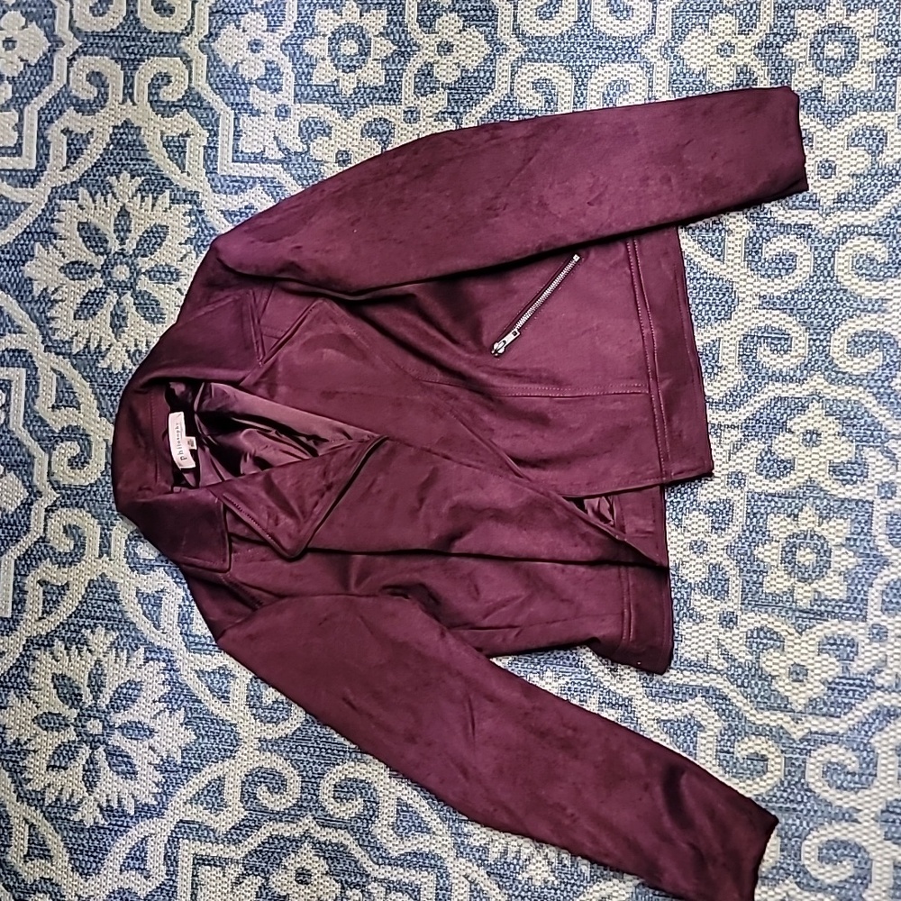 Philosophy Faux Suede Jacket - Wine colored - XL
